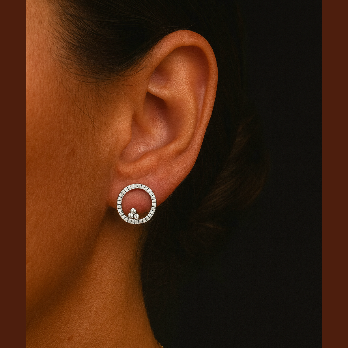 Boucle d’oreille Florine (argenté)