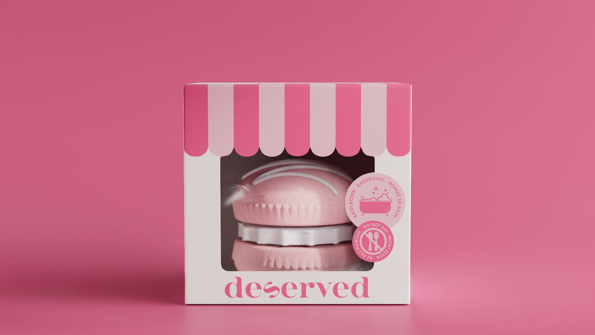 Deserved Boule de bain Raspberry Vanilla Macaron 100 g
