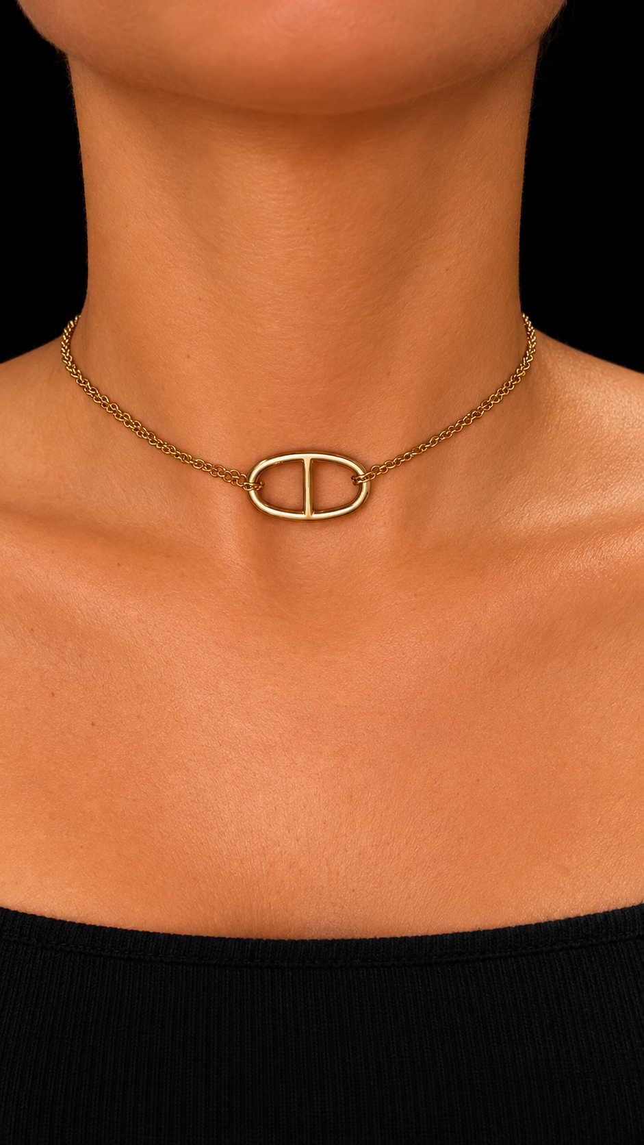 Collier ambre (doré)