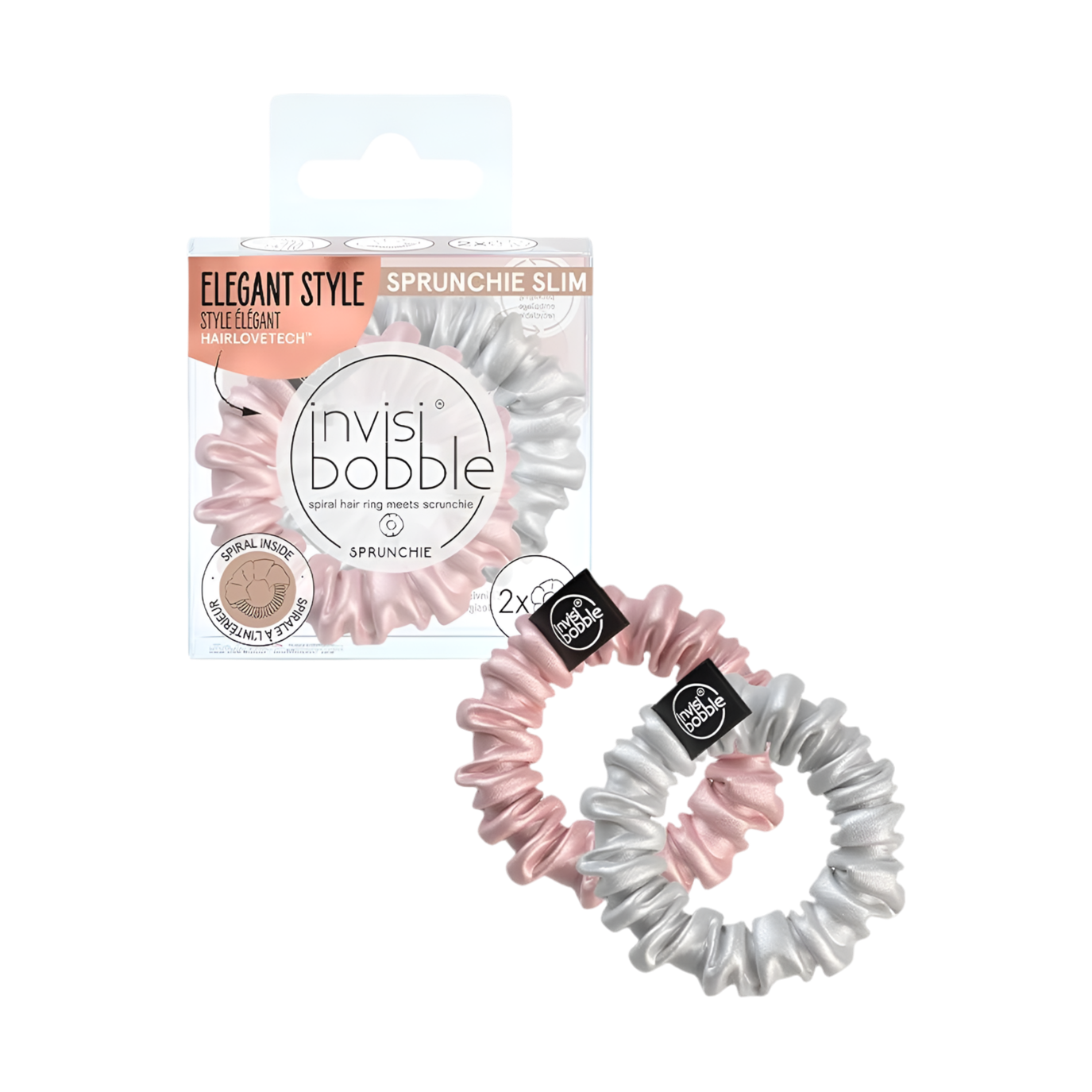 DUO INVISIBOBBLE SPRUNCHIE SLIM ELEGANT SLIM