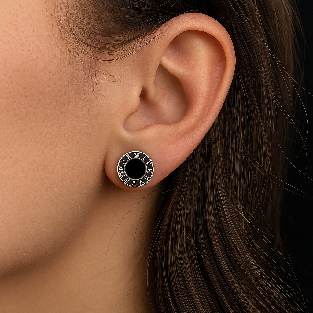 Boucles d’oreilles esmeralda (argenté)