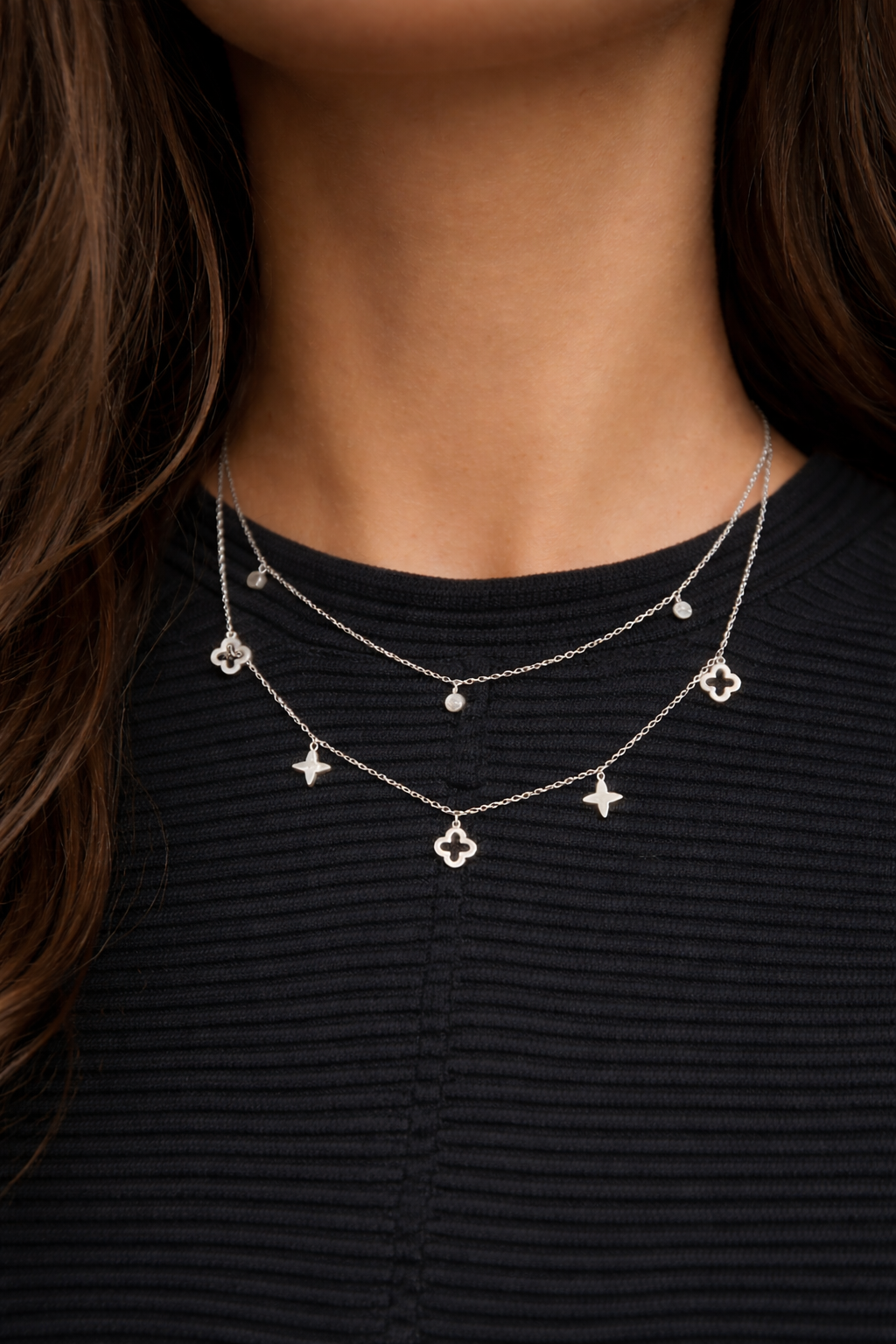 Collier Jasmine (argenté )