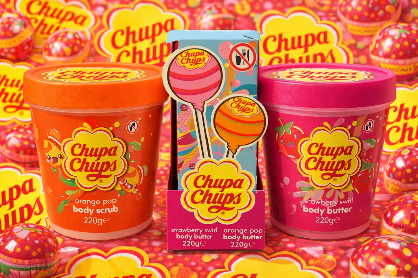 Gommage corps & Crème pour le corps Chupa Chups