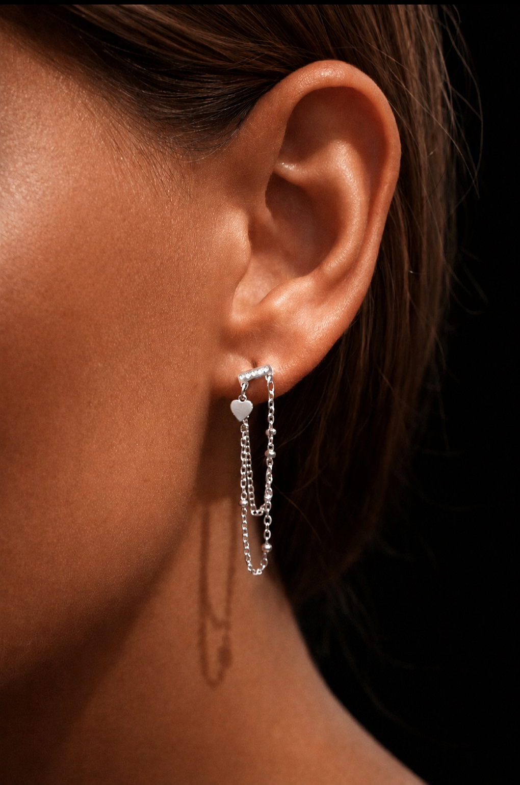 Boucle d’oreille Lysea (argenté)