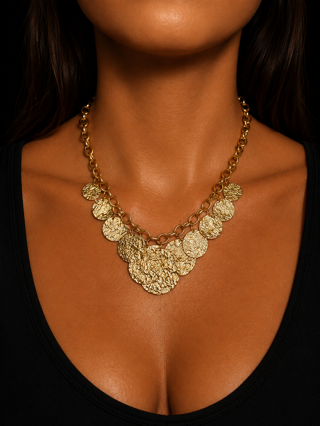 Collier ambre (doré)