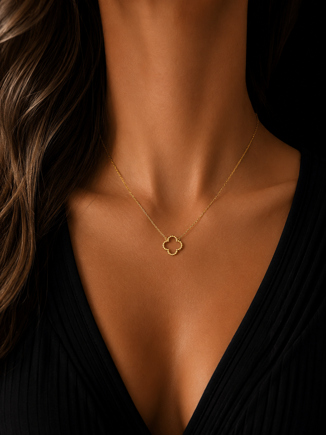 Collier shasha doré