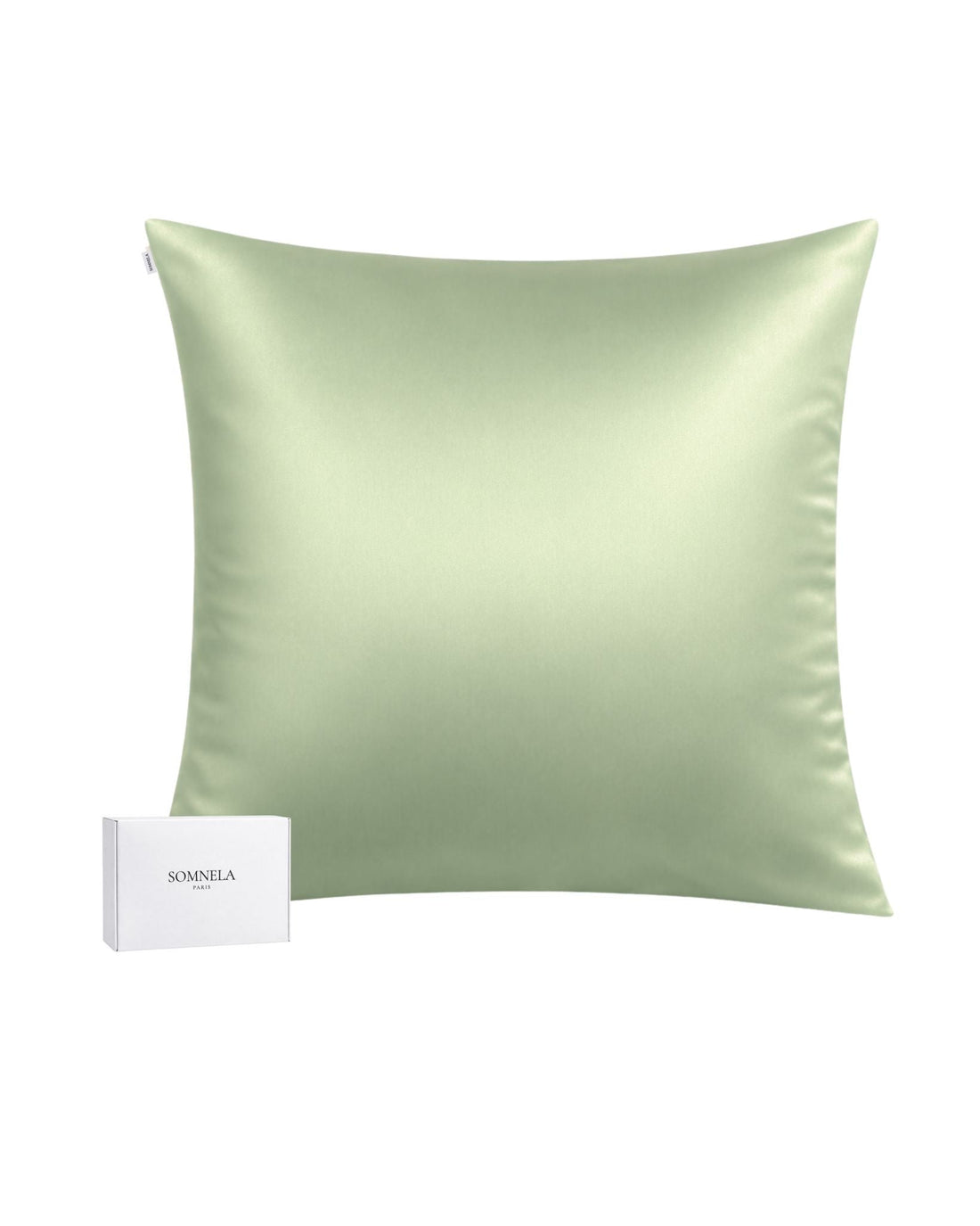 Taie d'oreiller en soie de mûrier 22 momme Somnela, coloris vert sauge