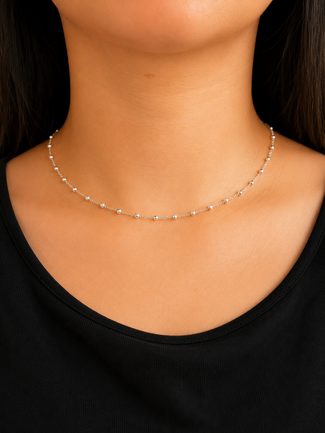 Collier Jasmine (argenté )