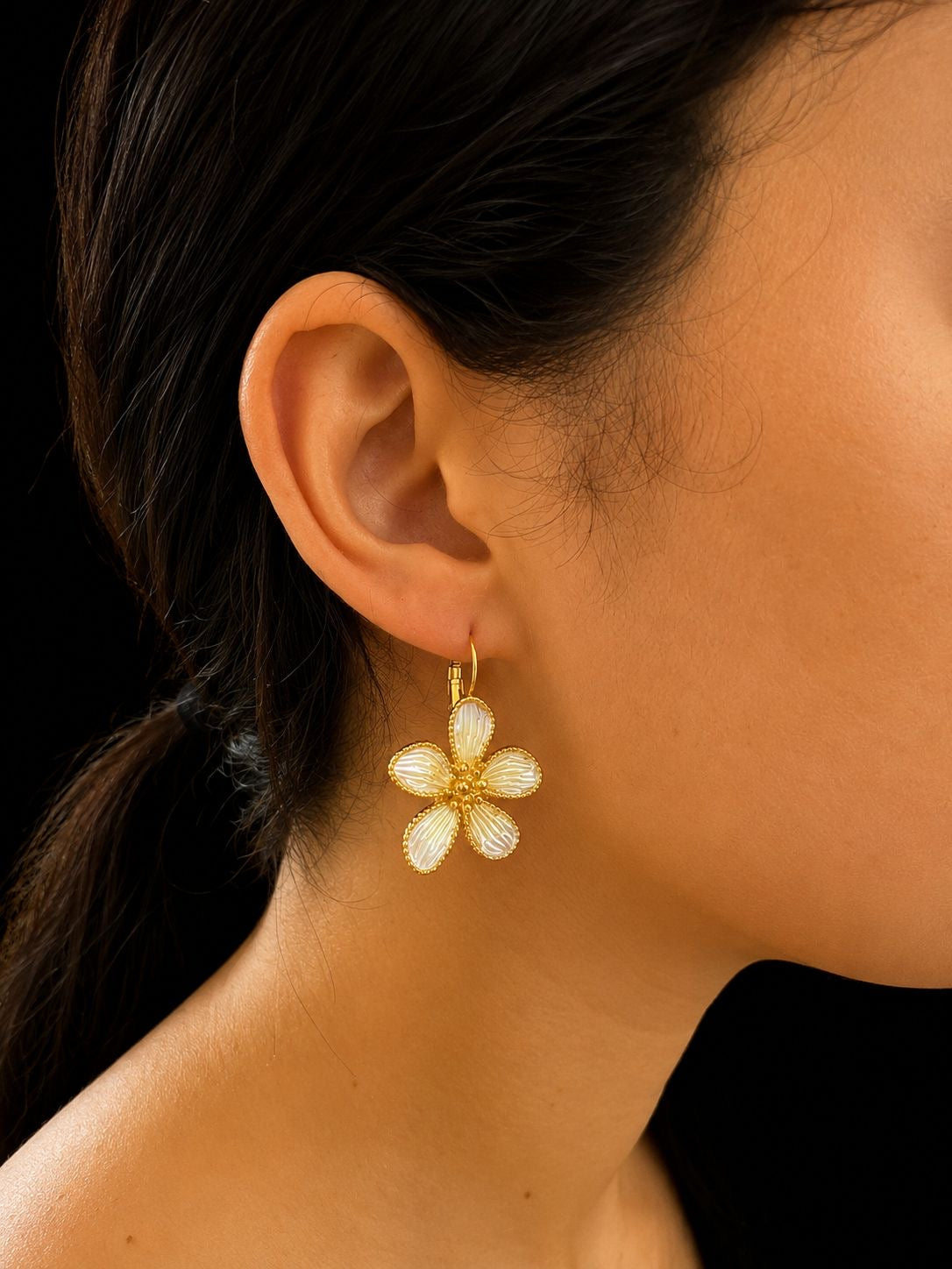 Boucle d’oreille Florine (doré )