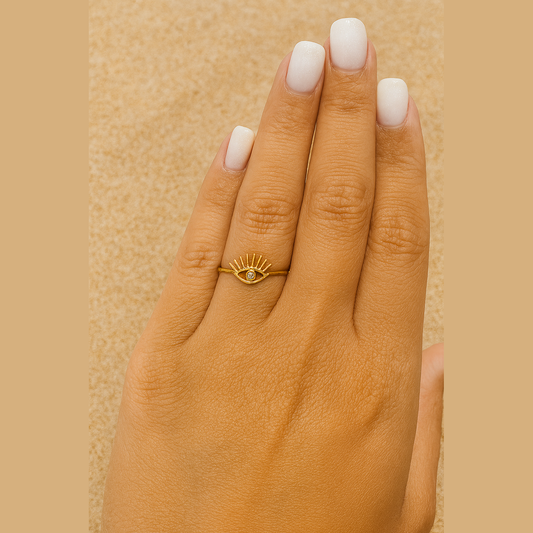 Bague iris (doré)