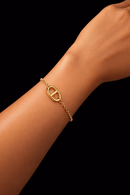 Bracelet jade (doré)