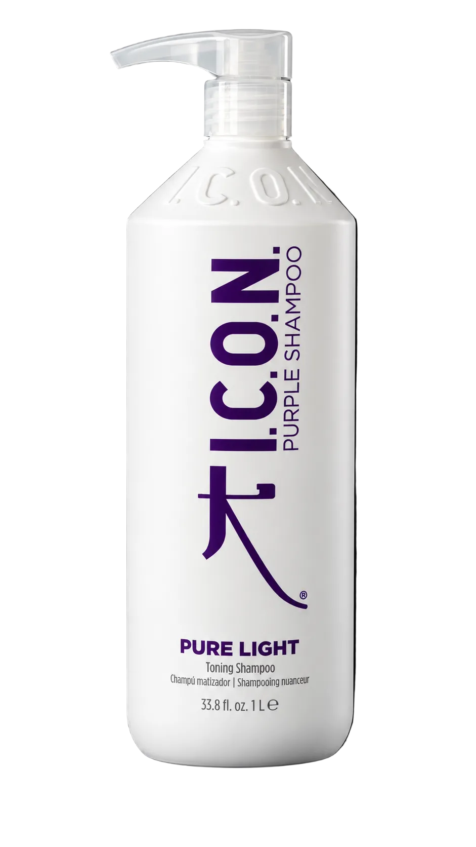 ICON  PURE LIGHT SHAMPOING PATINE ANTI REFLET JAUNE ET ROUX 1L