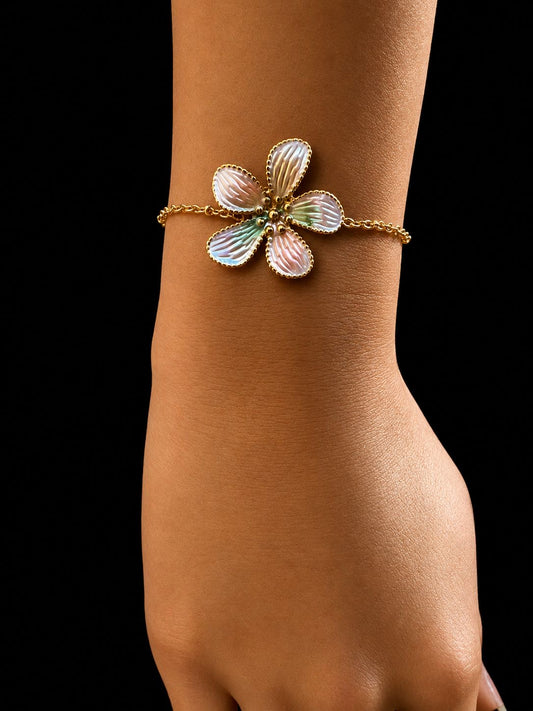 Bracelet jade (doré)