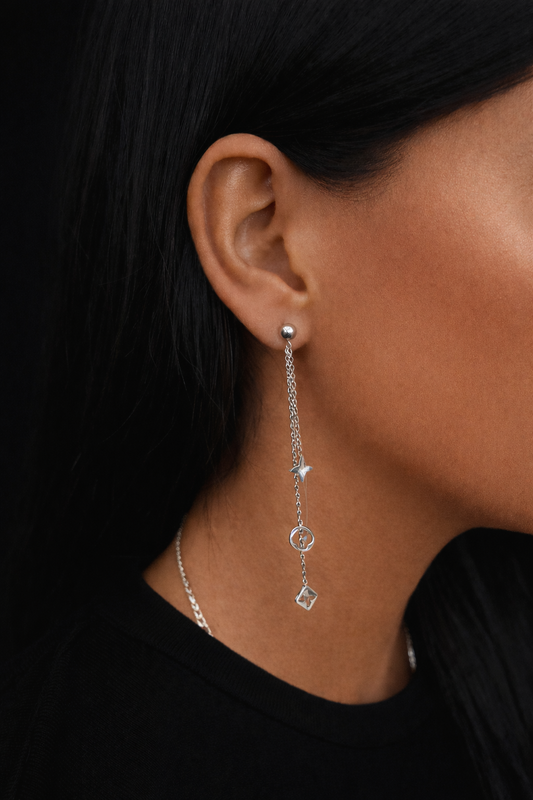 Boucle d’oreille loula argenter