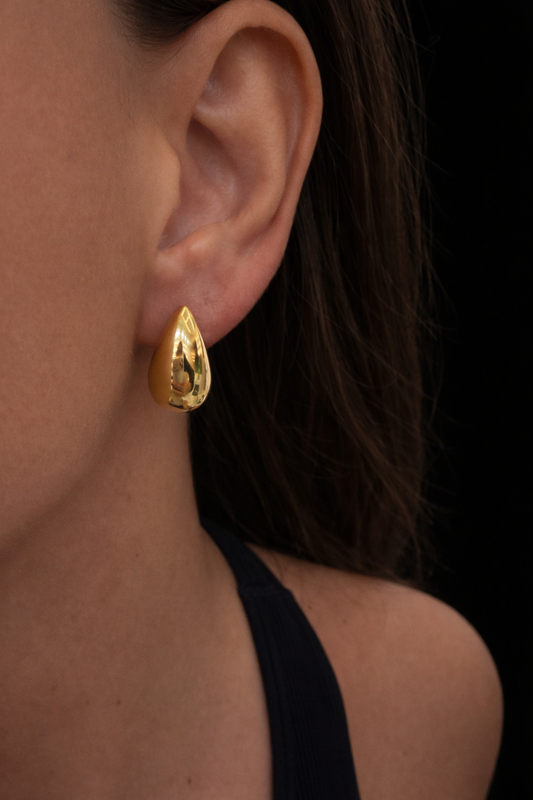 Boucle d’oreille ruby (doré)