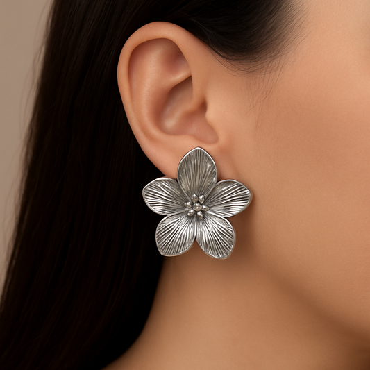 Boucles d’oreilles oliana argenté)