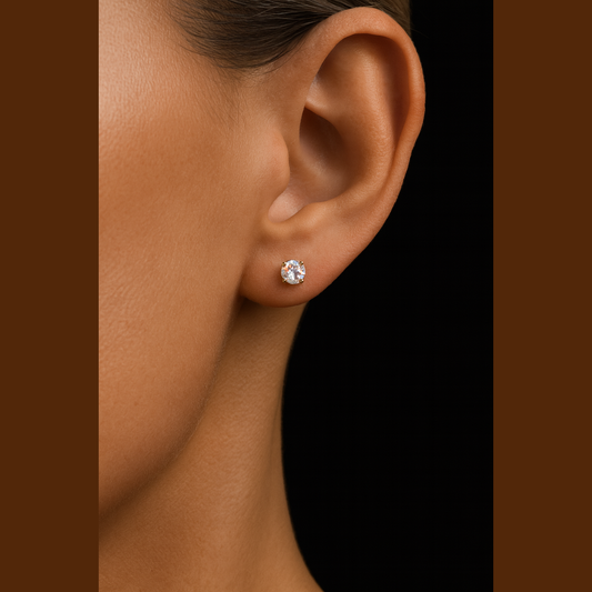 Boucle d’oreille ruby (doré)