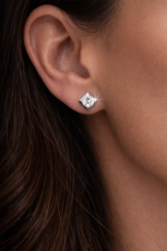 Boucles d’oreilles STELLA  (argenté)