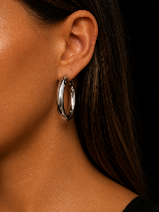 Boucle d’oreille Nayla (argenté)