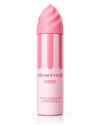 DESERVED – STRAWBERRY MILKSHAKE | Mousse de douche fouettée à la fraise 250ML pré commande