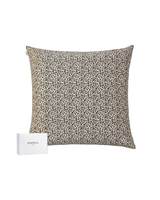 Taie d'oreiller en soie de Mûrier 22 momme léopard